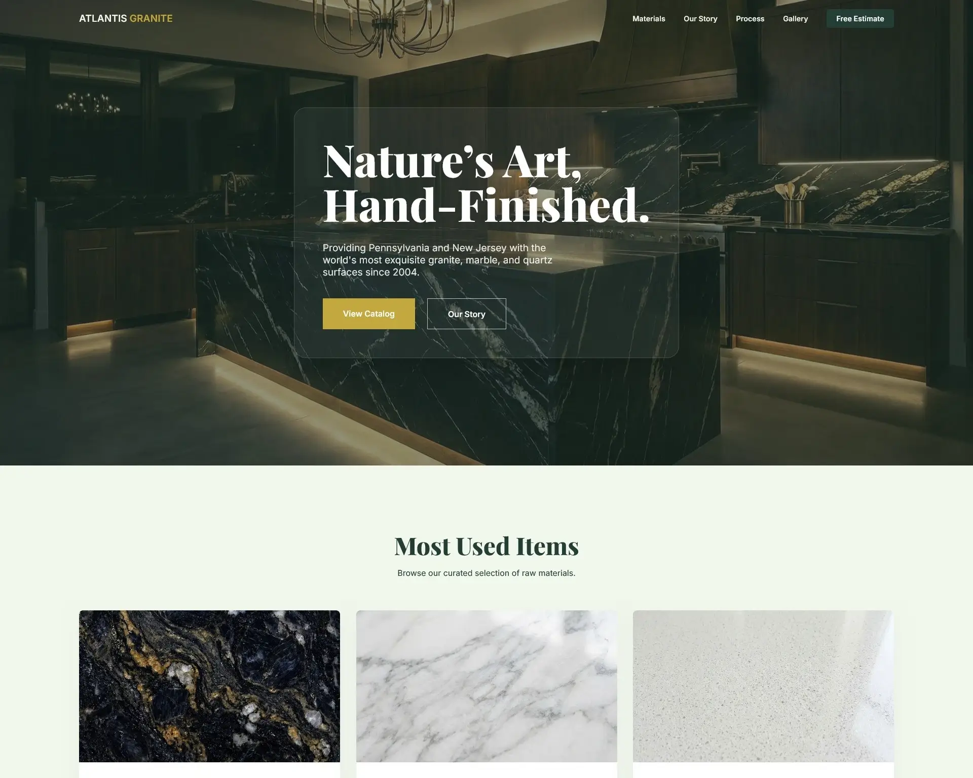 WordPress development for stone countertop company